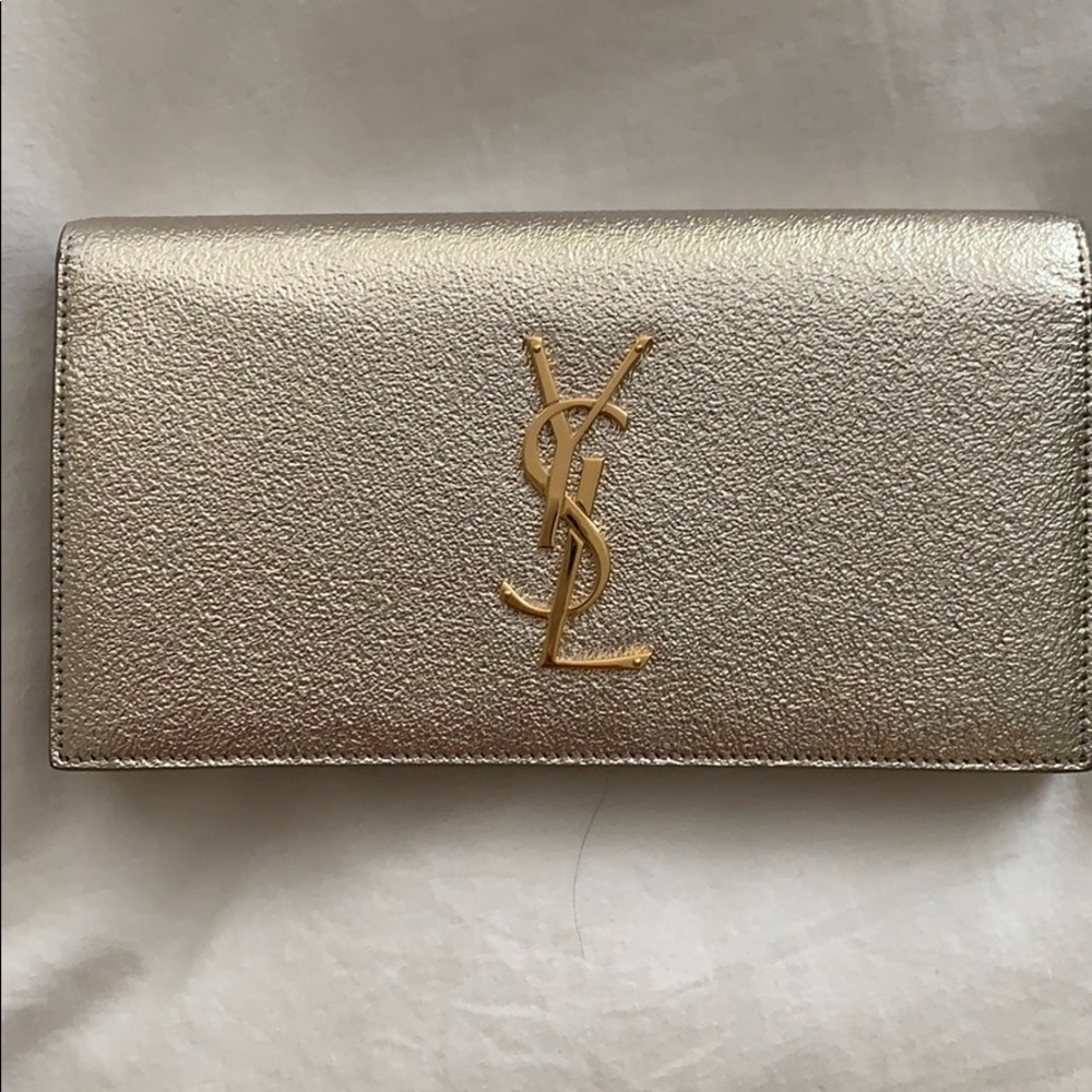 Saint Laurent Paris YSL metallic wallet